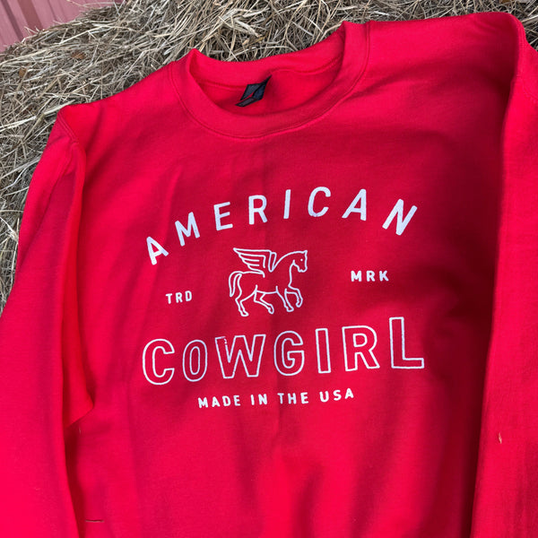 American Cowgirl Sweatshirt | Cozy Western - Inspired Fleece Pullover - The Stenciled Barn