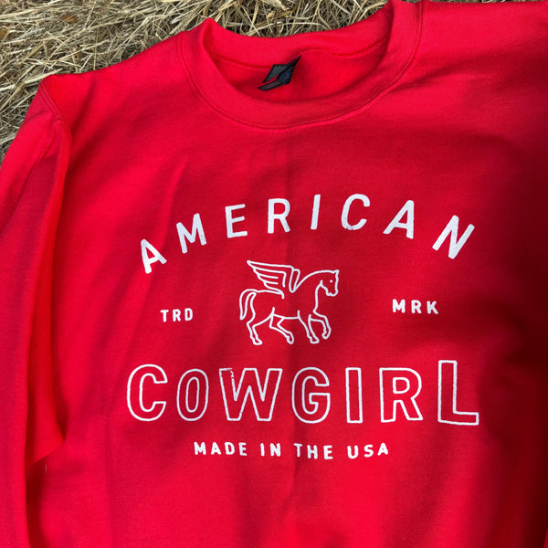 American Cowgirl Sweatshirt | Cozy Western - Inspired Fleece Pullover - The Stenciled Barn