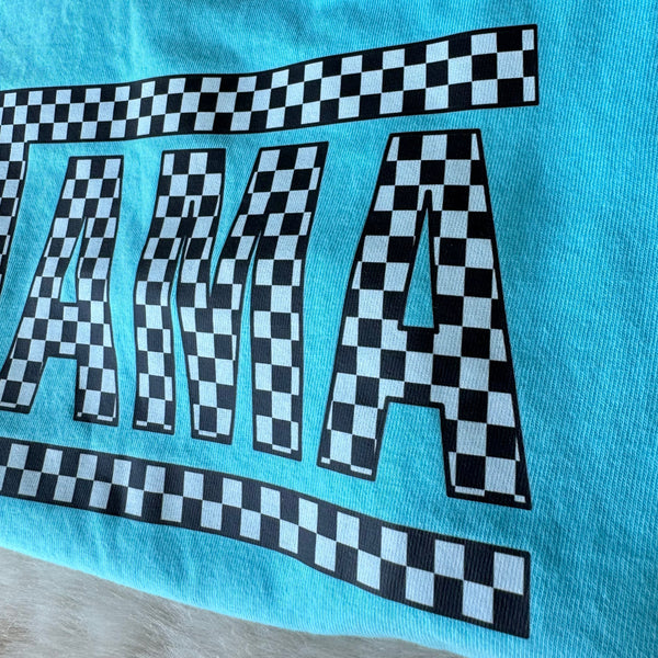 Checkered Mama Tee | Women’s Soft Comfort Colors Graphic Shirt - The Stenciled Barn
