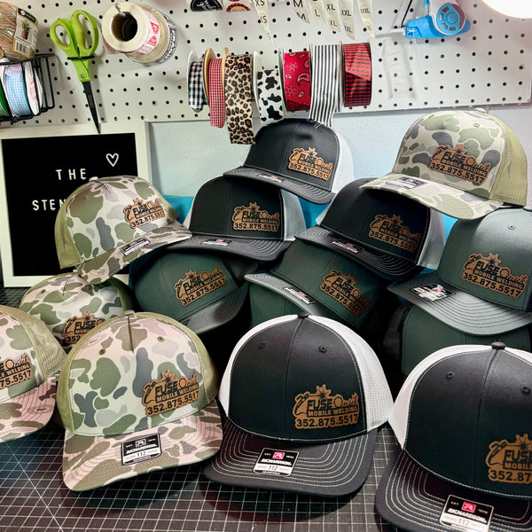 Custom Patch Hat | Logo Branded Adjustable Men's Fashion Cap - The Stenciled Barn