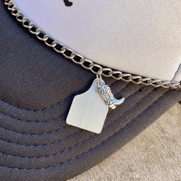 Western Trucker Hat Chain Accessory | Detachable Country Bling for Cowgirl Hats - The Stenciled Barn