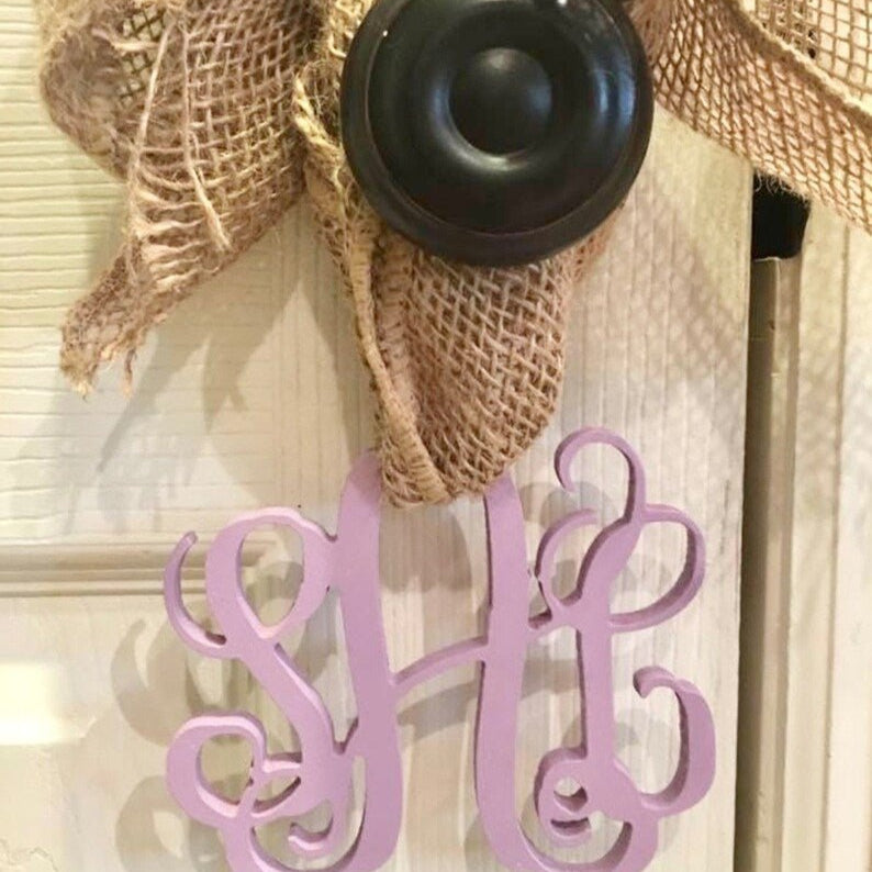 Personalized Wooden Monogram Decor | Rustic Hanging Letters for Home Decor - The Stenciled Barn