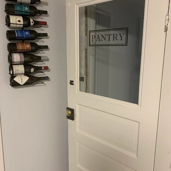Pantry Door Decal | Farmhouse Style Vinyl Lettering for Glass | Rustic Kitchen Wall Decor