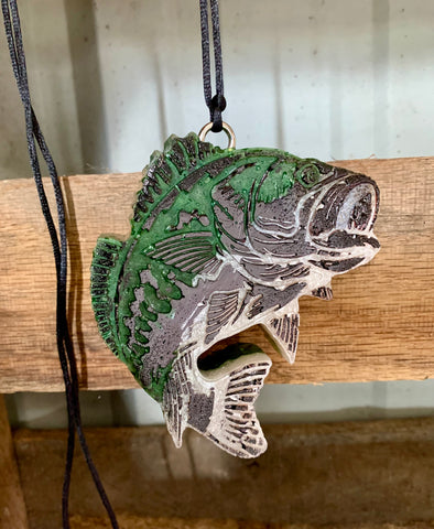 Bass Fish Car Air Freshener | Scented Aroma Beads Hanging Vehicle Decoration