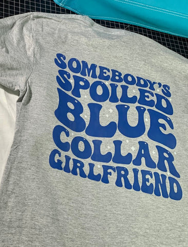 Blue Collar Girlfriend Shirt | Trendy Tradesmen GF Fashion Gildan T-shirt