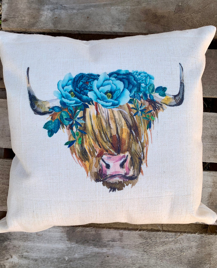 Boho Cow Pillow Cover | Stylish Farmhouse Decor for Sofa or Chair