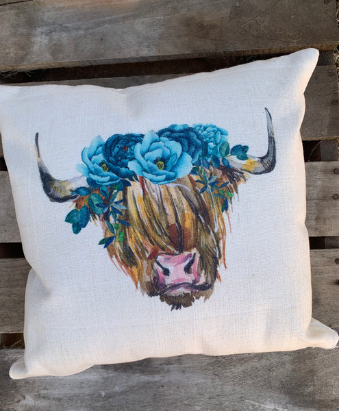Boho Cow Pillow Cover | Stylish Farmhouse Decor for Sofa or Chair