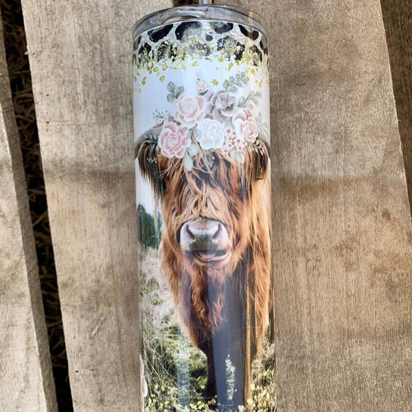 Boho Cowgirl Tumbler | Western - Inspired 20oz Stainless Steel Drinkware - The Stenciled Barn