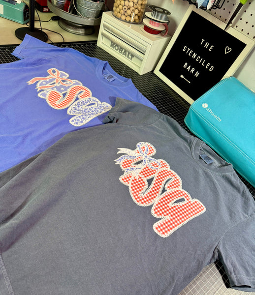 Coquette Gingham USA Graphic | Comfort Colors Tee