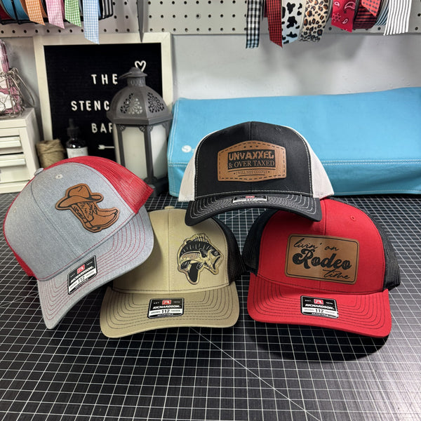 Richardson 112 Mens Hats with rodeo country themed patches ready-to-ship sale