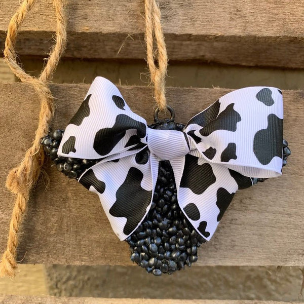 Cow Print Car Freshener | Western Scented Rearview Mirror Accessory - The Stenciled Barn