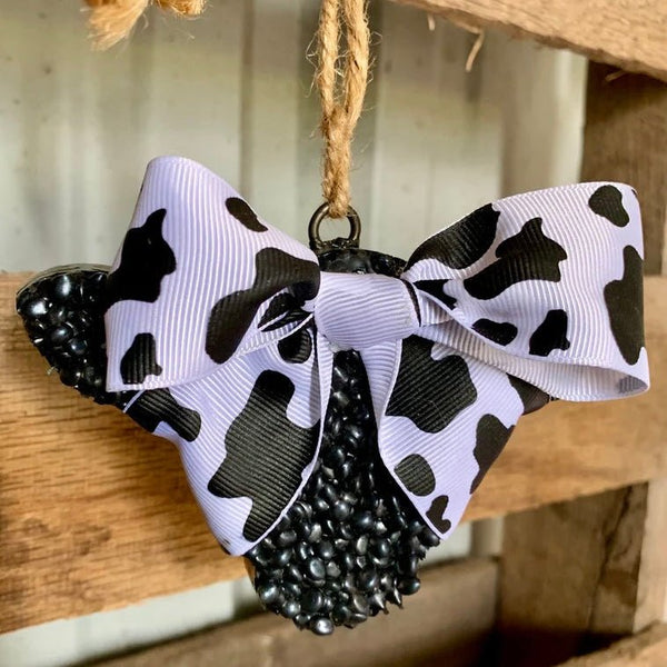 Cow Print Car Freshener | Western Scented Rearview Mirror Accessory - The Stenciled Barn