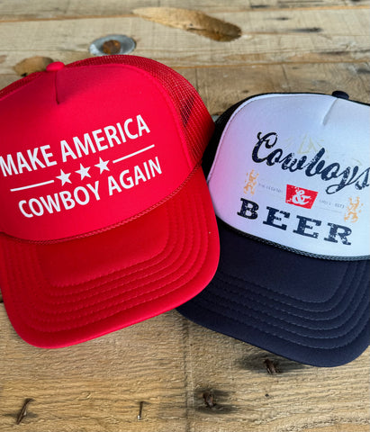 Cowboy Trucker Hats | Western Inspired MACA Beer Cap Collection