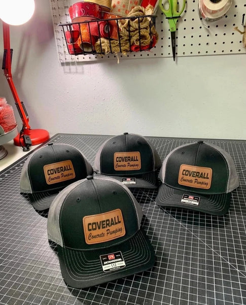 Custom Patch Hat | Logo Branded Fashion Custom Engraved Design Leather 
