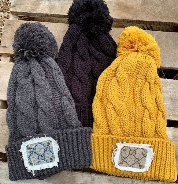 Designer - Inspired Knit Beanie | Trendy & Classy Winter Hat for Women - The Stenciled Barn