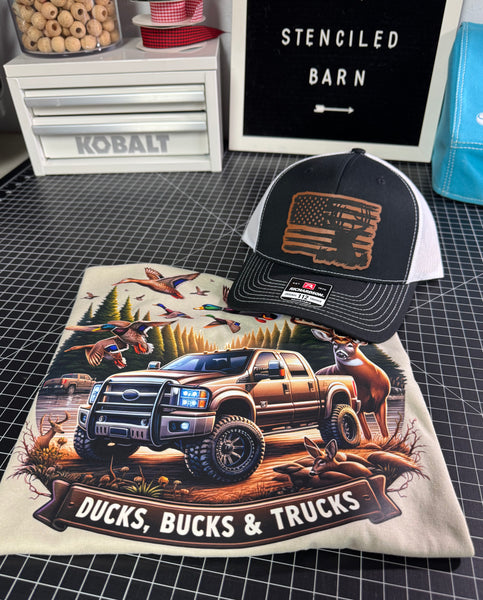 Ducks, Bucks & Trucks Hunting Graphic Tee