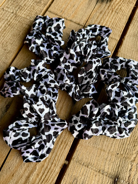 Cow Print Scrunchies