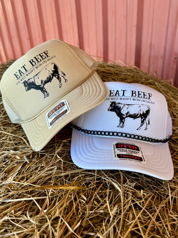 Eat Beef Trucker Hat With Detachable Metal Chain