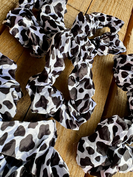 Cow Print Scrunchies