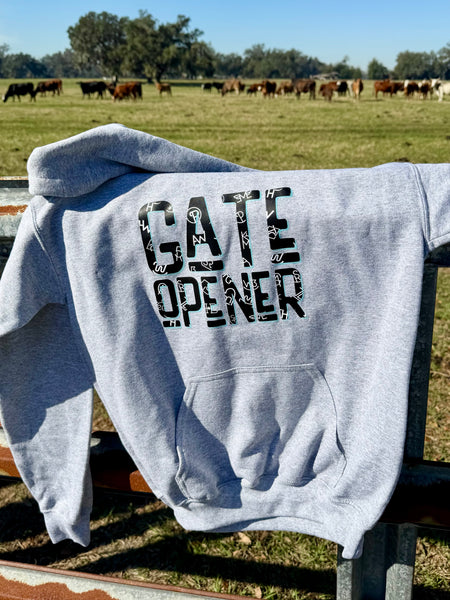 Gate Opener Youth Hoodie, Farm Theme Kids Apparel