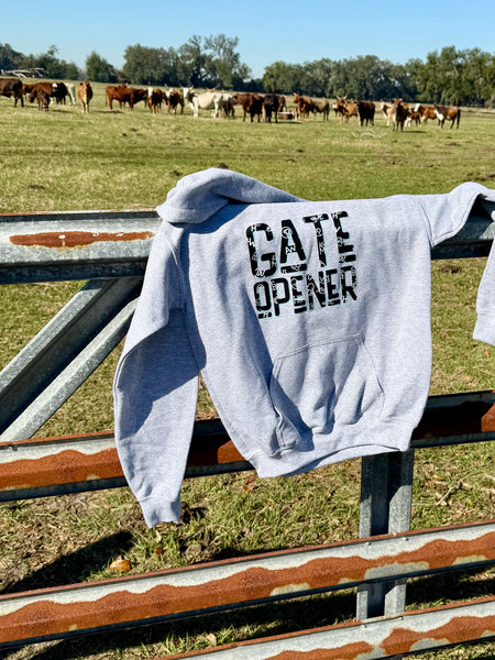 Gate Opener Youth Hoodie, Farm Theme Kids Apparel