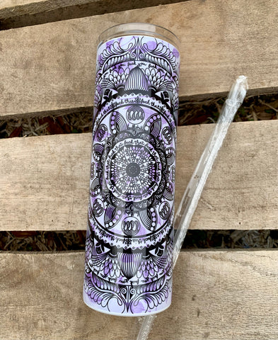 Purple Mandala Cuss Word Cup | Edgy Adult Humor Tumbler
