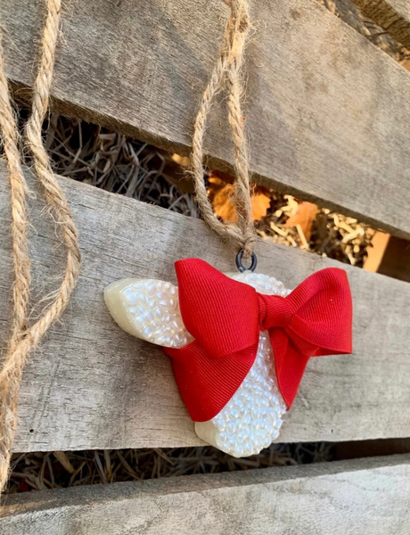 Country Car Scents: Handmade Cow Air Freshener with Red Bow