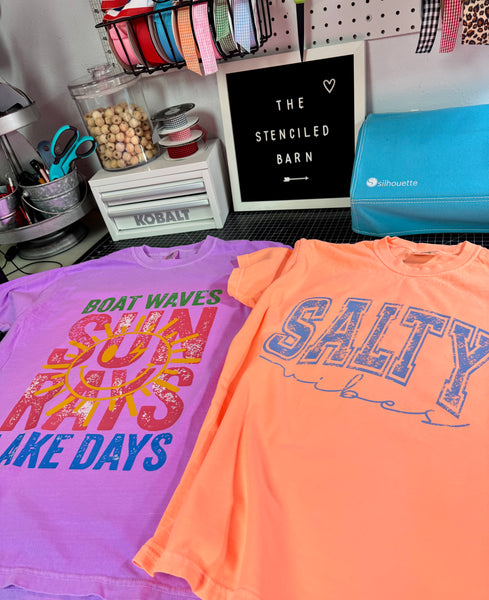 Summer Graphic Tees for Women Neon Comfort Colors