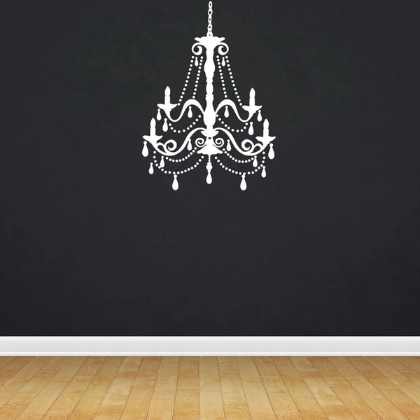 Chandelier Wall Decal | Vinyl Wall Graphic Romantic Shabby Chic Theme