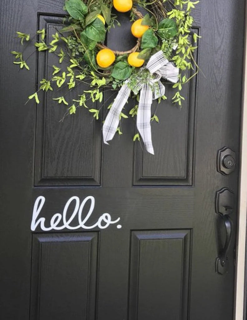 Hello Door Decal | Farmhouse Welcome Style Porch Decor
