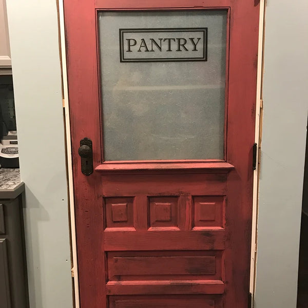 Pantry Door Decal | Farmhouse Style Vinyl Lettering for Glass