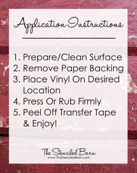 Vinyl Application Instructions